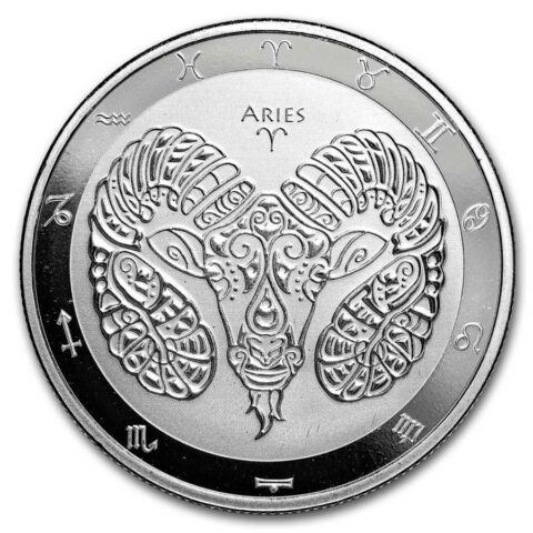Tokelau - $5 Zodiac Series: Aries - 1oz Silver