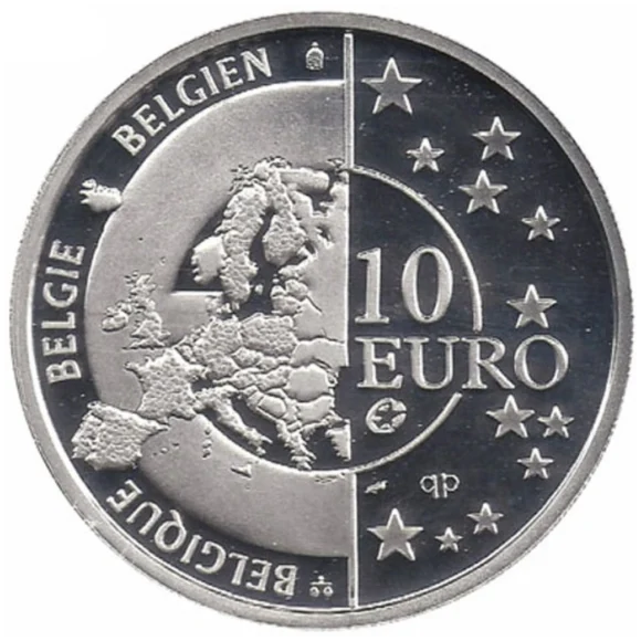 10 Euro 2005 - 60 jaar Vrede en Vrijheid - Proof - Afbeelding 2