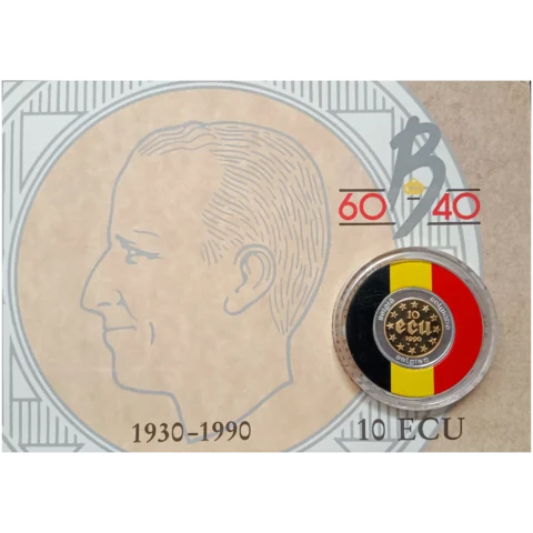 Belgie 10 ECU 1990 - 60ste verjaardag Boudewijn