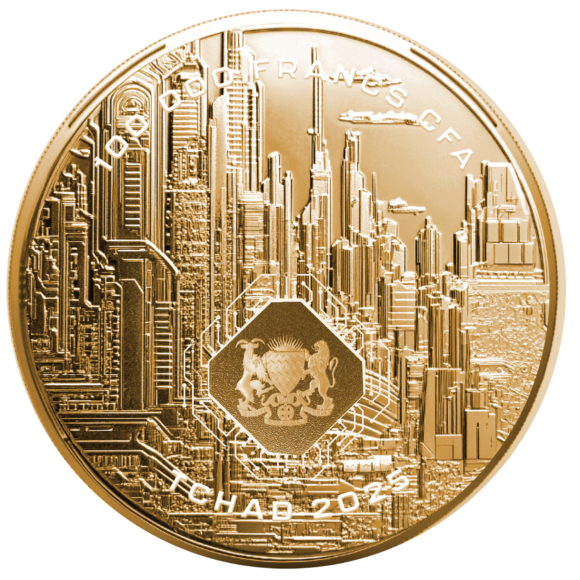 Chad - CFA 5000 - AI Coin 2025 - 1oz Goud - Afbeelding 2