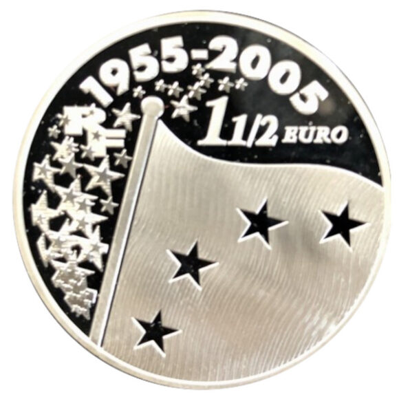 1 1/2 Euro – 50 jaar Europese vlag – 2005 (Proof)