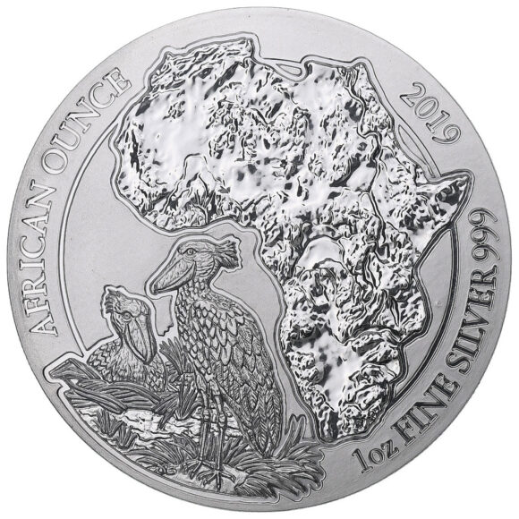 Rwanda - Shoebill Stork 2019 - 1oz (Silver)